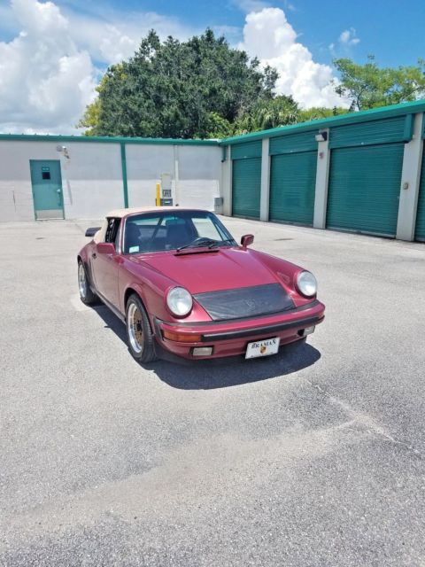 1989 porsche 911 cabriolet very rare "velvet red" low miles a collectors dream!!