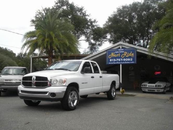 obo clean 1 owner 2007 white dodge ram quad slt 4x4 long bed 4.7l~new 20" tires in tampa, fl