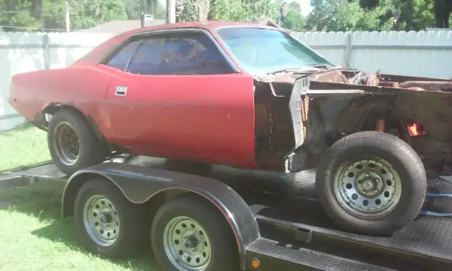 1974 plymouth barracuda 413 8 & 3/4 rally dash clear title - junk project rust