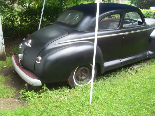 1946 plymouth special deluxe coupe rat rod-- hot rod black paint--6 cyl,3speed