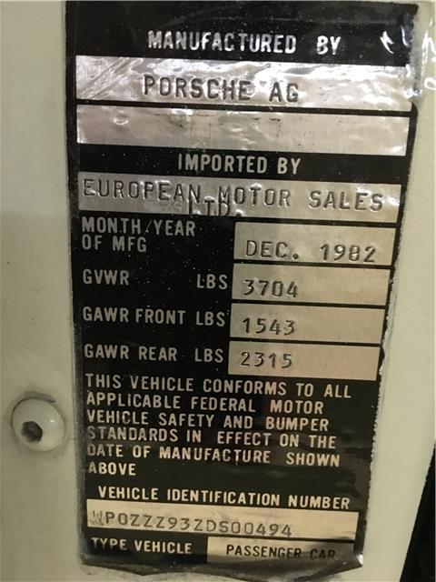 1983 porsche 930, only 50,210 miles, euro spec, excellent condition