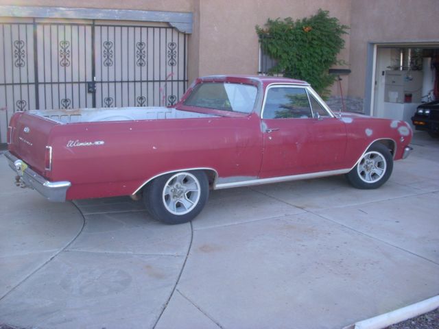 1965 el camino 327 cu 300 hp 4 speed bucket seats factory tac matching # car