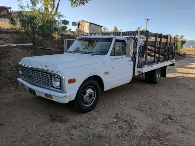 71 chevy c 30 flatbed, nice original truck