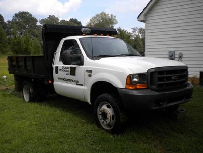 1999 ford f550 7.3l powerstroke with 10' dump truck, 114k miles in waxhaw, nc