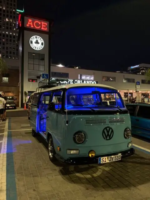 1974 volkswagen transporter wagon blue rwd manual