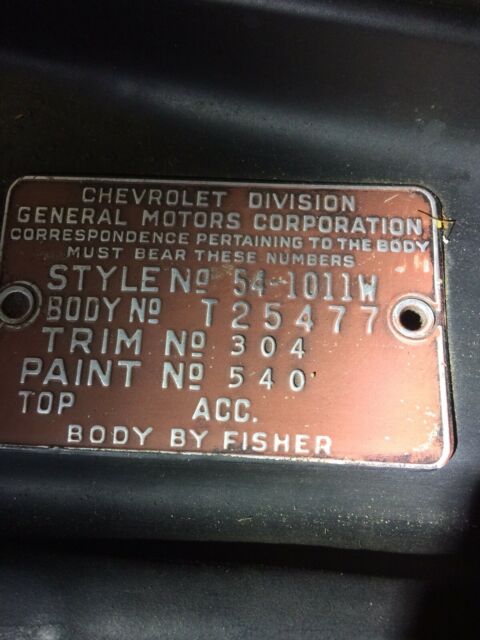 1954 chevrolet 210 delray automatic rwd v8 5.7l gasoline