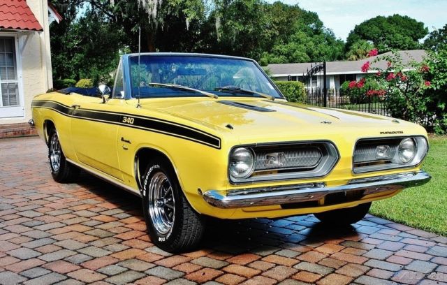 1968 plymouth barracuda convertible restored