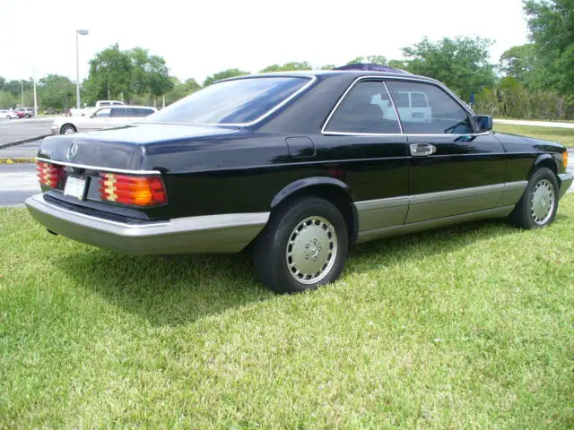 mercedes-benz 560sec w126 black 560 sec pillarless coupe video clean carfax