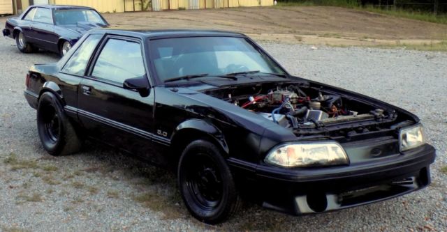 mustang notchback lx foxbody 406 sbc glide nx drag street car full interior race