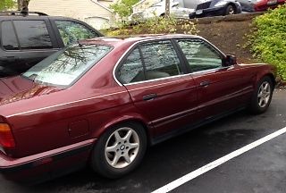 1991 bmw 535i burgundy, rebuilt top engine, new a/c, paint and more