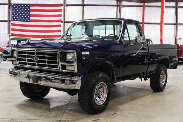 1986 ford f150 81163 miles blue pickup truck 302cid v8 4 speed automatic