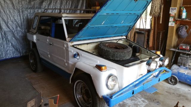 two 1974 volkswagen things, a rare acapulco version and an orange thing