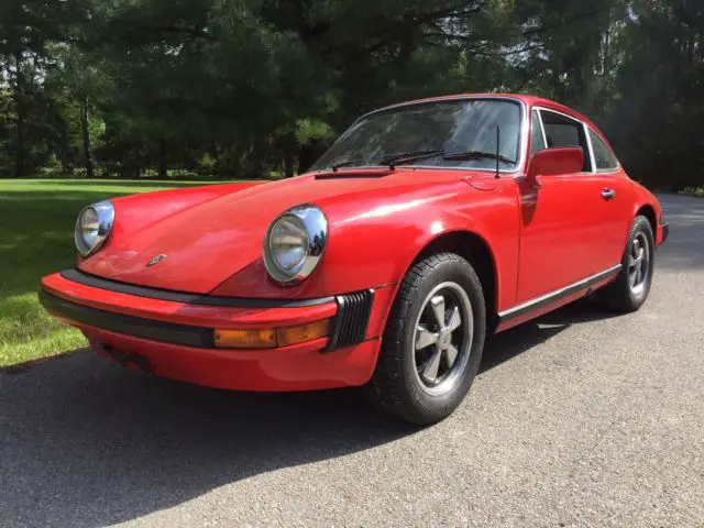 barn find 911s, fully serviced 2017! red/black, 65k miles, rare non-sunroof 911!