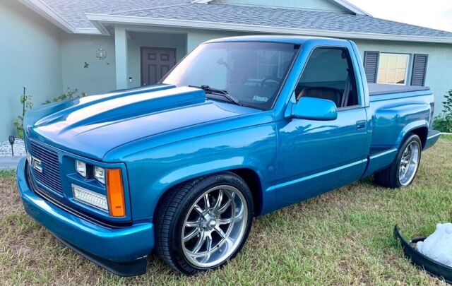 1988 gmc gmt-400 pickup blue rwd automatic c1500 sle