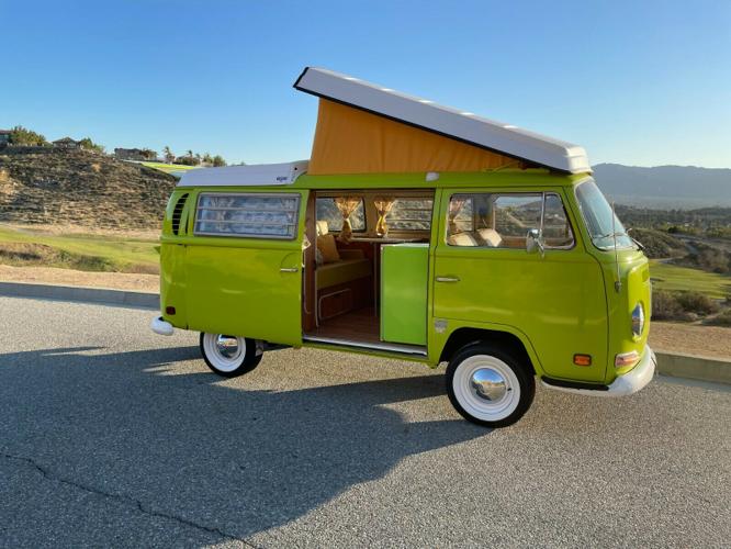 1970 volkswagen bus westfalia poptop camper california bus for sale in los angeles, california