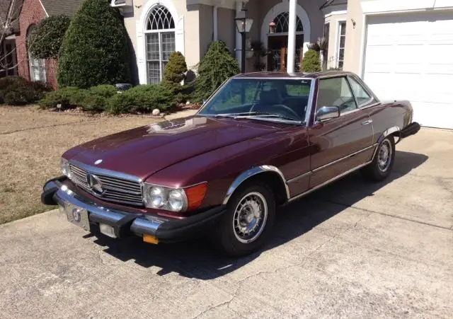 1985 mercedes benz 380 sl, burgundy, 151k miles, one owner