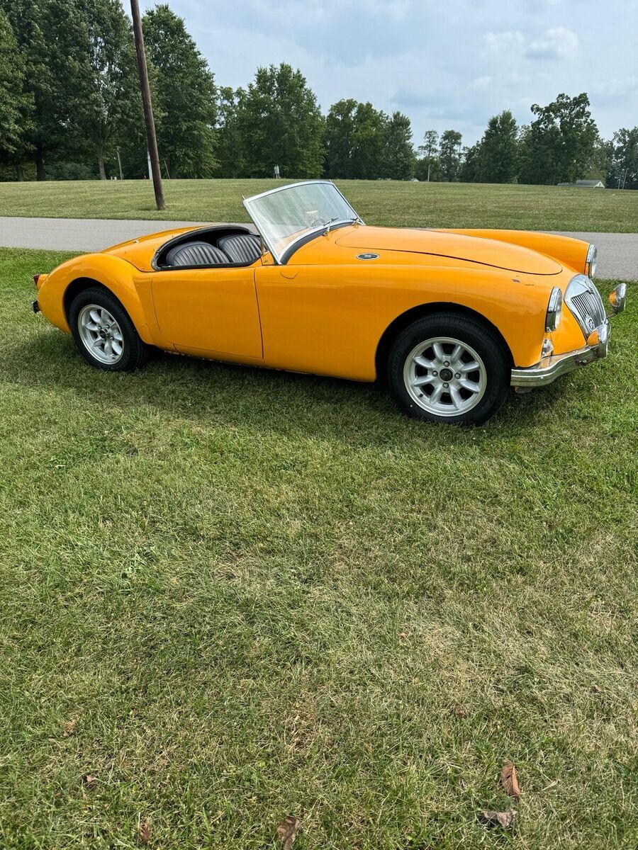1957 mg mga convertible yellow