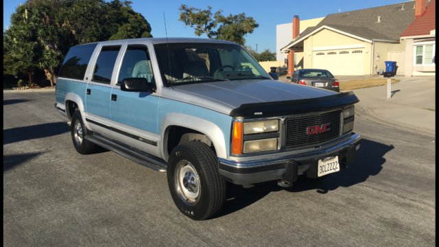 1993 gmc suburban sle k20 2500 4x4 121k miles no reserve auction hd video