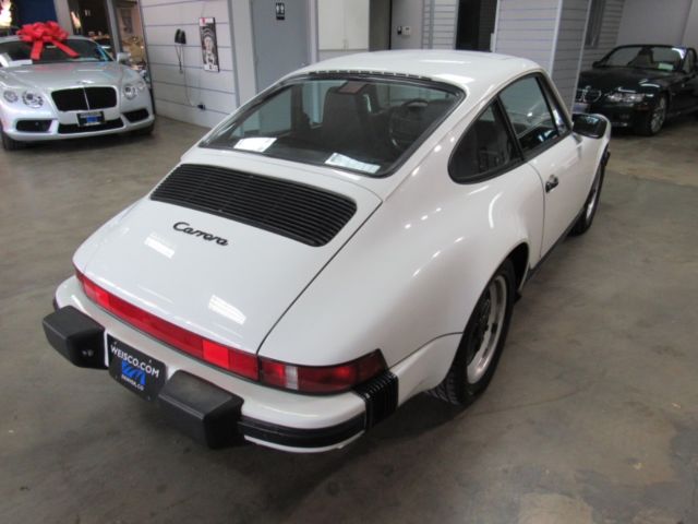 1988 porsche 911 carrera coupe 109,906 miles white 3.2l l6 sohc 12v manual