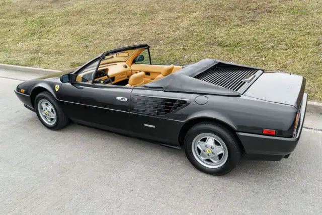 1986 ferrari mondial 3.2 cabriolet 29k original miles new black metallic paint