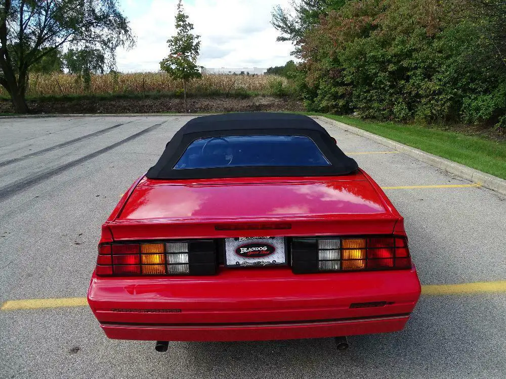 1988 chevrolet camaro iroc-z convertible 29,992 miles bright red convertible v8