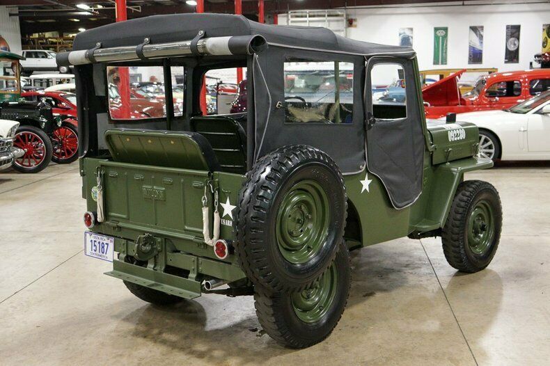 1953 willys jeep cj3b 646 miles army green jeep 2.2l i4 3-speed manual