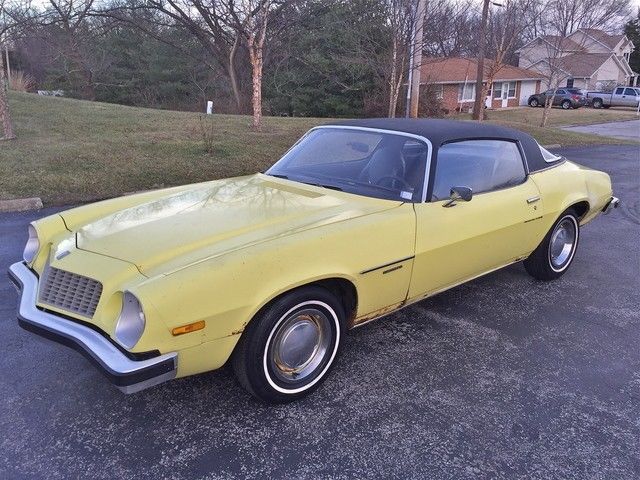 rare find-yellow 1975 all original-matching numbers-one owner-camaro-runs great!