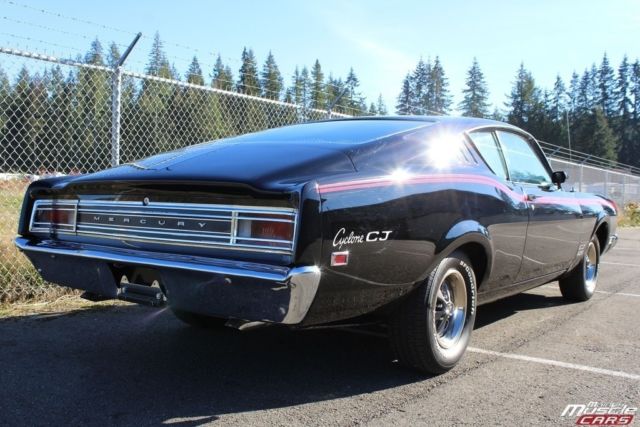 1969 mercury cyclone cj 428, factory raven black per marti report
