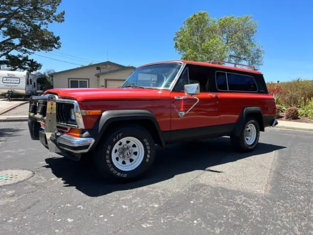 1981 jeep cherokee chief suv red 4wd automatic