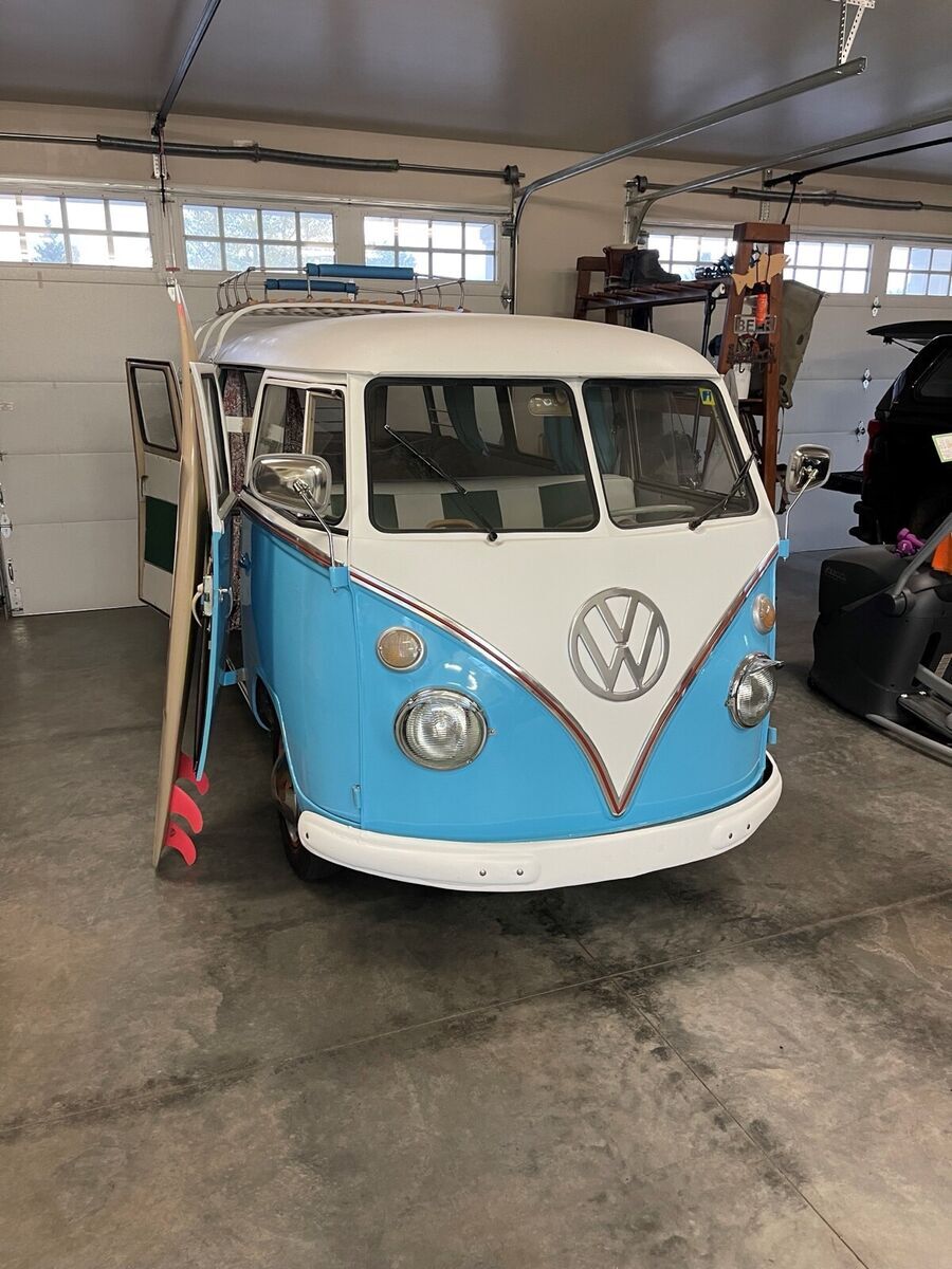 1963 volkswagen vanagon van blue rwd manual