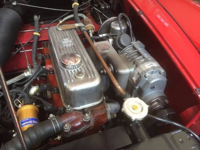 1957 mg mga convertible, chrome wire wheels and super charger! 88000 miles red c