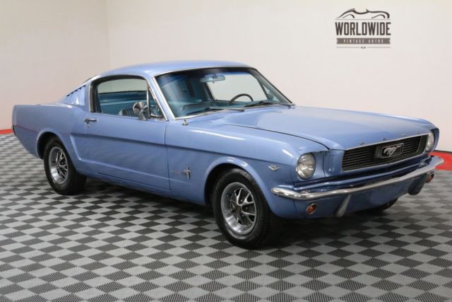 1966 blue fastback 2+2 59k original miles ac!
