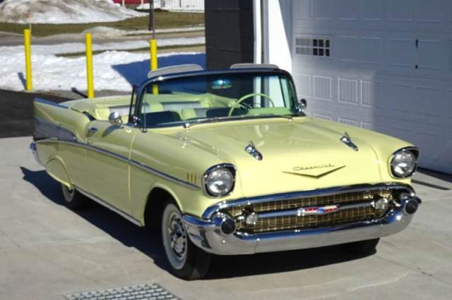 1957 chevrolet bel air convertible 283ci dual quads power pac low reserve