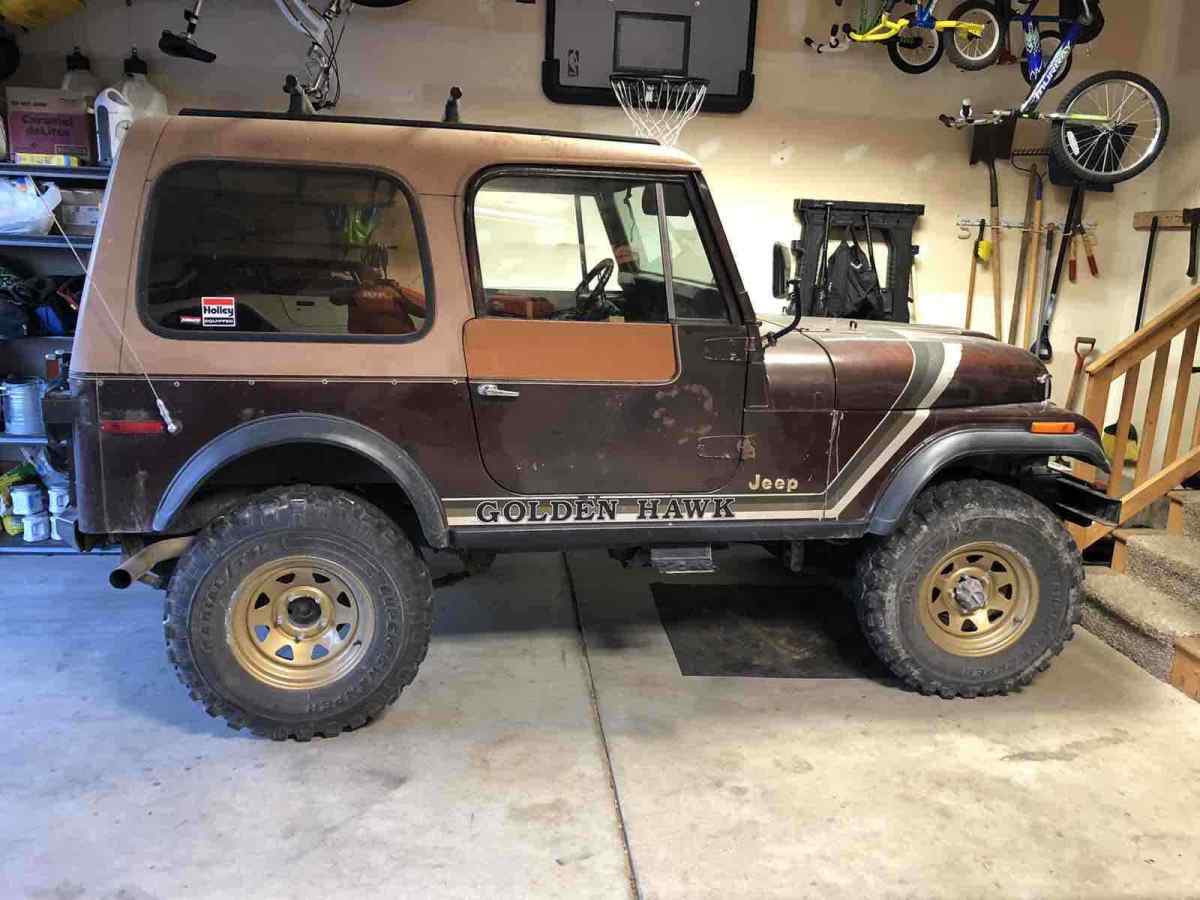 1980 jeep cj-7 golden hawk brown 4wd manual