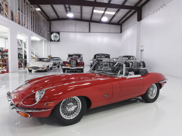 1971 jaguar e-type series ii 4.2 roadster, low miles! matching numbers! a/c!