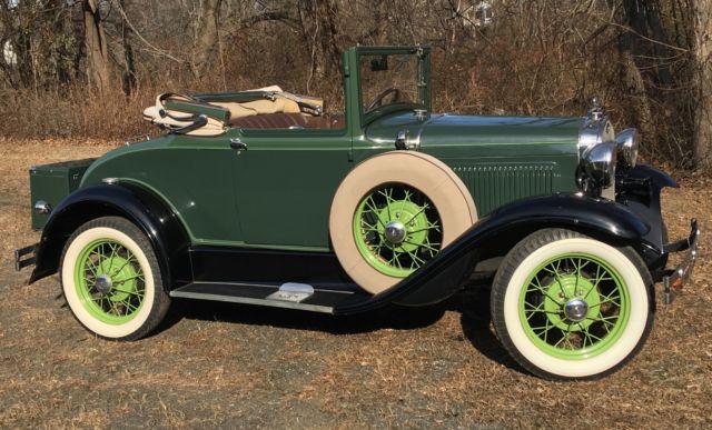beautiful triple green and black 1930 ford model a cabriolet convertible