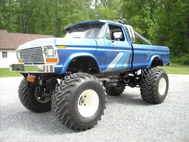 1979 ford f-250 f-350 4x4 monster truck off road truck on rockwells and 48's