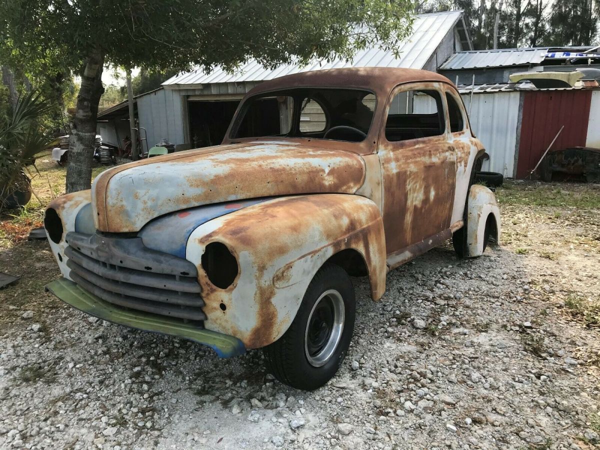 1948 ford coupe flat head v8 aluminum heads project car rat rod