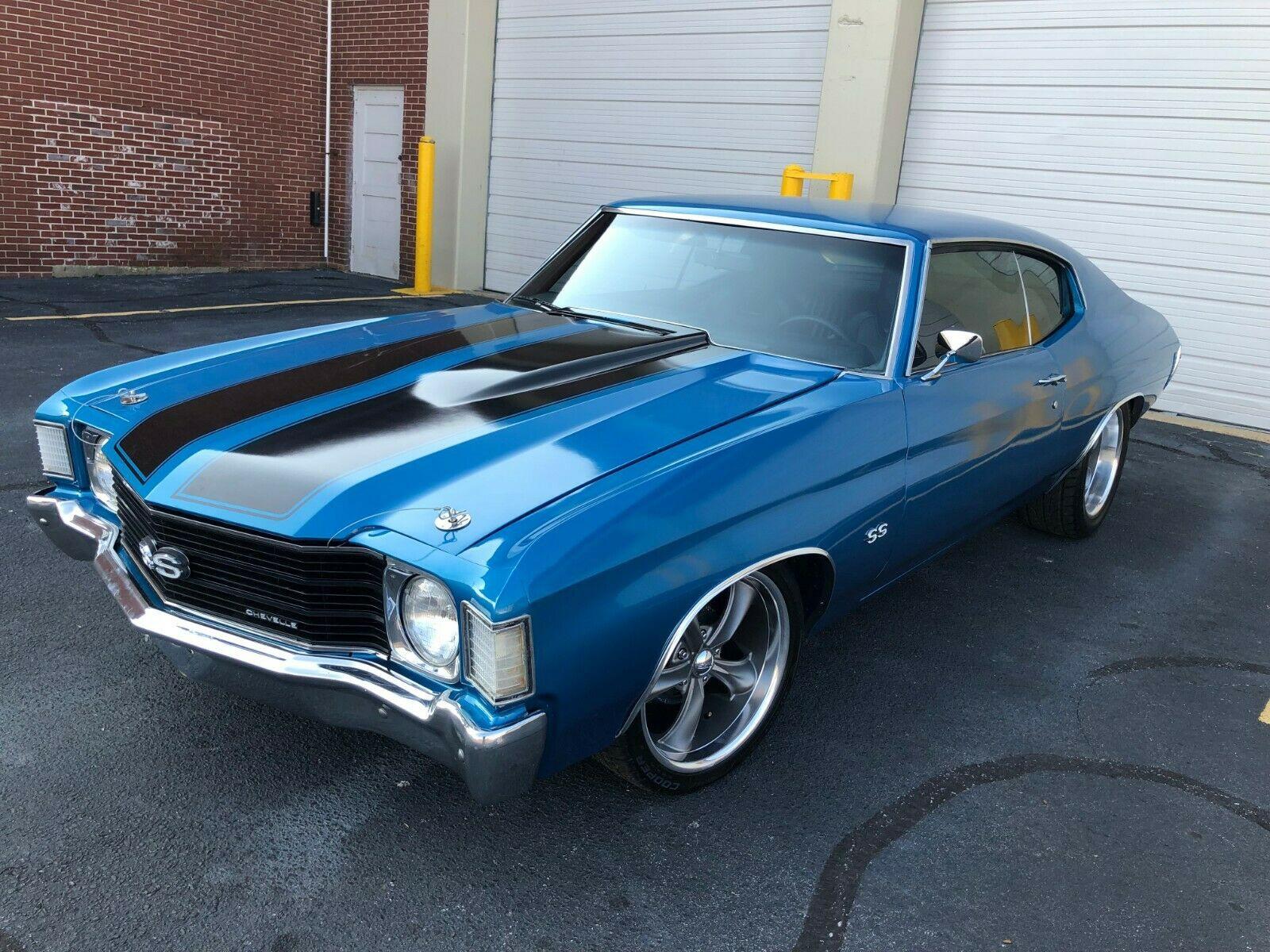 1972 chevrolet chevelle ss 2door blue