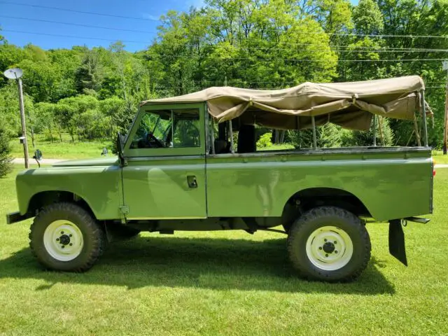 1971 land rover serie ii a 109 pickup green 4wd manual
