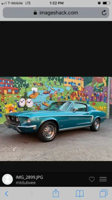 1968 mustang fastback j code 302 gulfstream aqua deluxe interior factory ac car