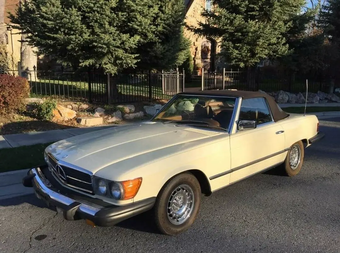 1977 mercedes sl450 convertible: runs smooth, looks great!