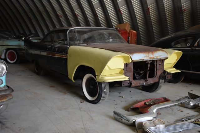 1957 plymouth belvedere 2dr ht coupe w/ 1958 fenders clip hood emblem grill v