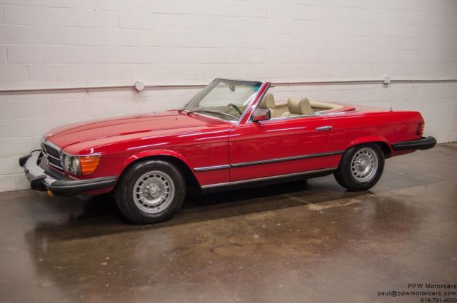 1978 mercedes-benz sl-class 450sl 81,180 miles signal red highly original!