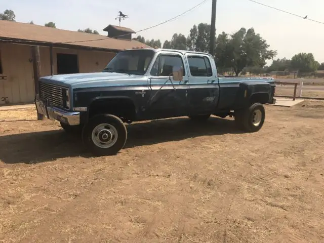 chevrolet 1 ton 4x4 crew cab 3+3 4n lift, dana 60 np205