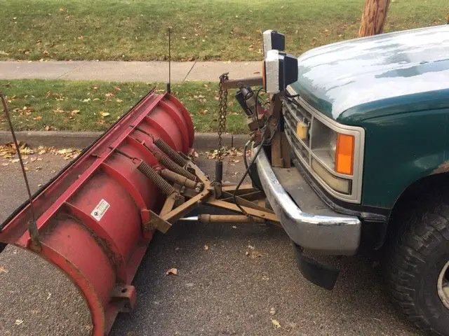 1990 chevrolet silverado/cheyenne snowplow truck! 4x4, k2500! western snow plow!