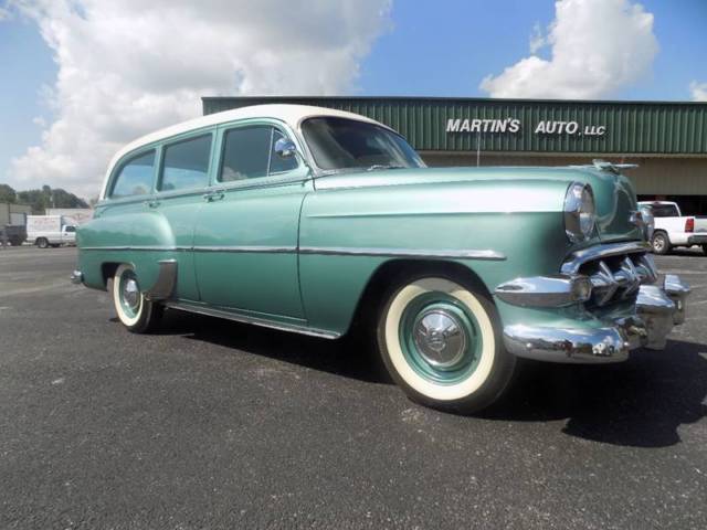 1954 chevrolet nomad 0 green wagon i6 manual 3-speed