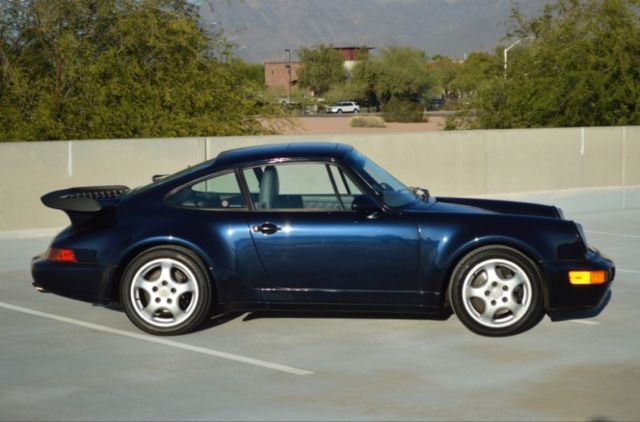 1992 porsche 964 turbo midnight blue w grey interior. low miles &great condition