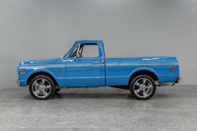 1972 chevrolet c10 2155 miles blue pickup truck 350ci 3-spd manual on column