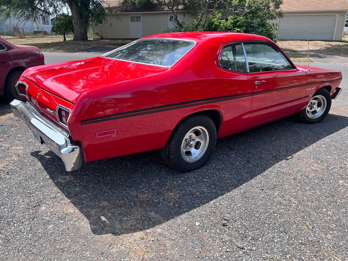 1976 plymouth duster coupe red rwd manual feather duster
